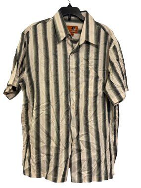 Joshua Tree Mens Short Sleeve Striped Button-Up Shirt M